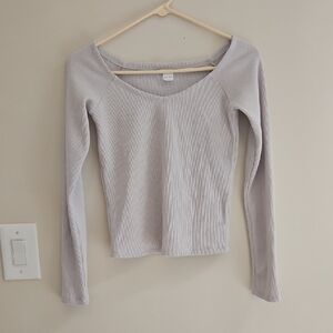Gilly Hicks Soft Gray Long Sleeve Top